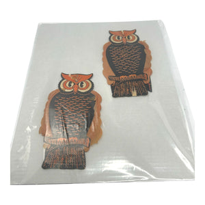 Vintage Halloween Beistle Pair of Jointed Owl Decorations Honeycomb 1950s at Eerie Emporium. 13