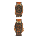 Vintage Halloween Beistle Pair of Jointed Owl Decorations Honeycomb 1950s at Eerie Emporium.