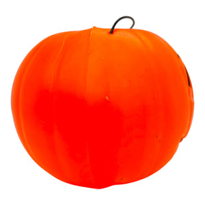 Vintage Halloween Blow Mold General Foam Plastics 1970s Jack-O'-Lantern Candy Pail with Eyebrows at Eerie Emporium. 2