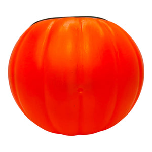 Vintage Halloween Blow Mold General Foam Plastics 1970s Jack-O'-Lantern Candy Pail with Eyebrows at Eerie Emporium. 4
