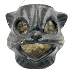 Vintage Halloween Cat On Base Paper Mache Pulp Lantern Black ~ 1940s/1950s at Eerie Emporium. 