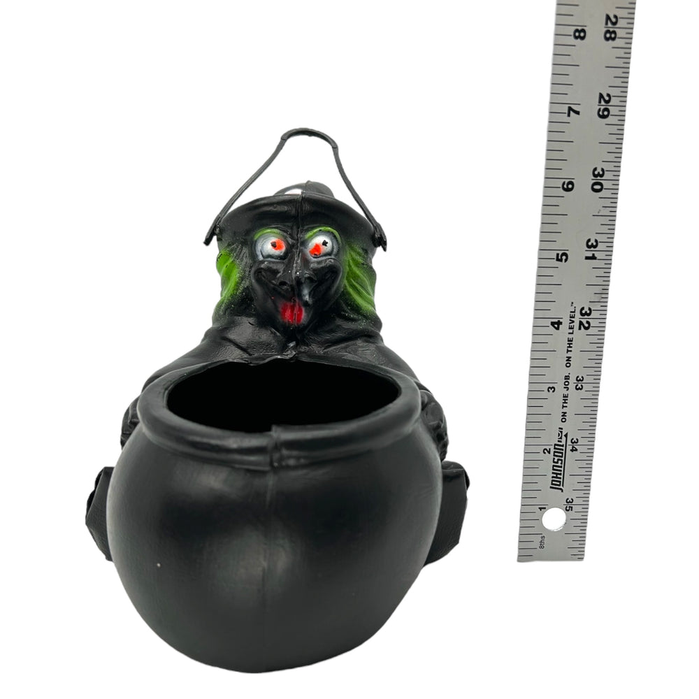 Vintage Halloween Cauldron & Witch Trick or Treat Candy Bucket at Eerie Emporium. 7