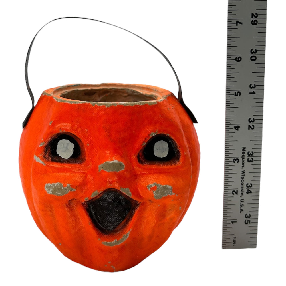 Vintage Halloween DayGlo Pulp Paper Mache Jack O' Lantern ~ 1950s/1960s at Eerie Emporium. 12