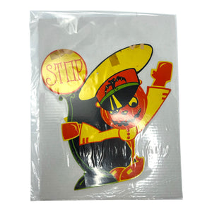 Vintage Halloween Dennison Jack-O'-Lantern Headed Traffic Officer Diecut 1930s at Eerie Emporium. 10