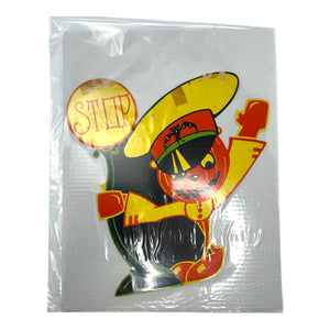 Vintage Halloween Dennison Jack-O'-Lantern Headed Traffic Officer Diecut 1930s at Eerie Emporium. 11