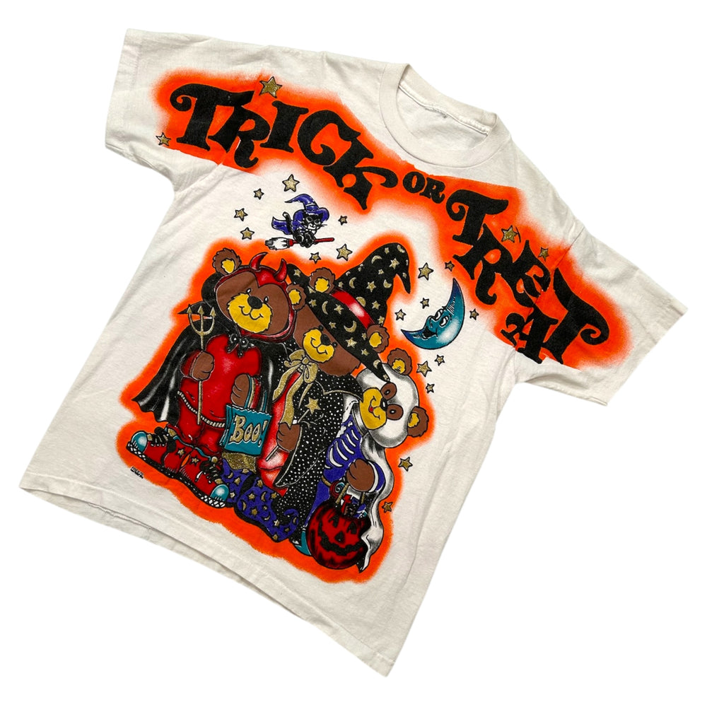 Vintage Halloween FREEZE Trick or Treat with Costume Bears T-Shirt ~ 1990s Single Stitch Large at Eerie Emporium. 2