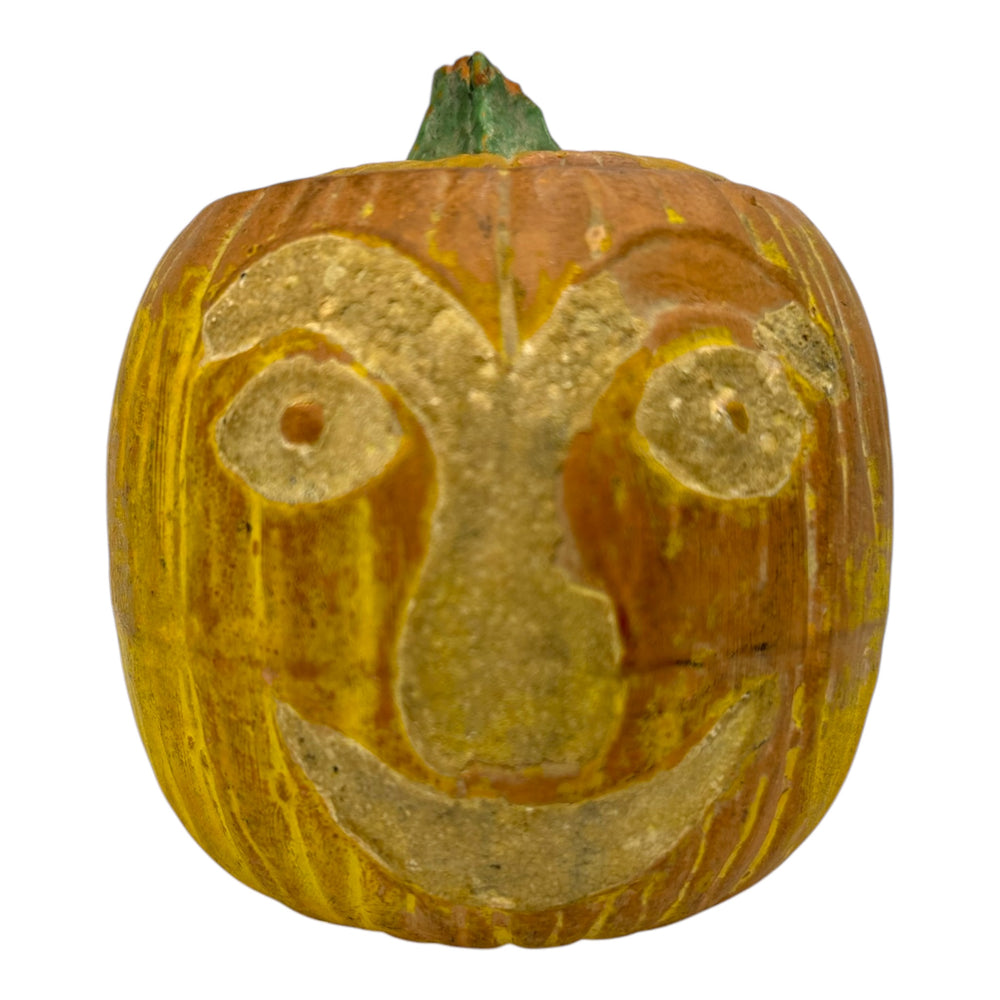 Vintage Halloween Fired Pottery Jack-O'-Lantern Candy Jar ~ 1930s at Eerie Emporium. 3