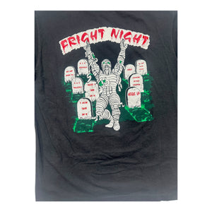 Vintage Halloween Fright Night Mummy Graveyard Long Sleeve Shirt Size Large from 1994 at Eerie Emporium. 3
