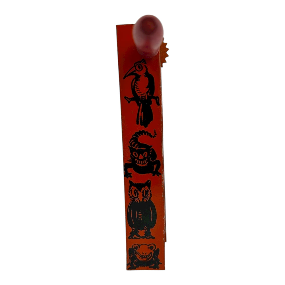 Vintage Halloween German Tin Ratchet Witch Noisemaker Scarce ~ 1930s at Eerie Emporium. 2