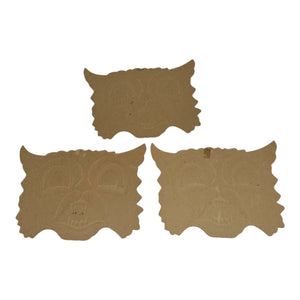 Vintage Halloween HE Luhrs Beistle Black Cat Face Embossed Die Cuts ~ Set of 3 at Eerie Emporium. 8