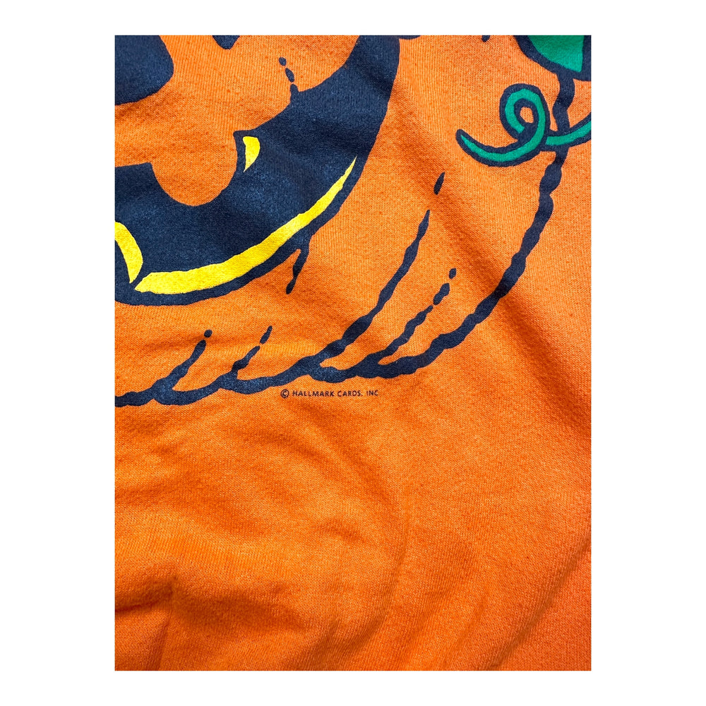Vintage Halloween Hallmark Black Cat and Jack-O'-Lantern Crewneck 1990s, size XL at Eerie Emporium 5.