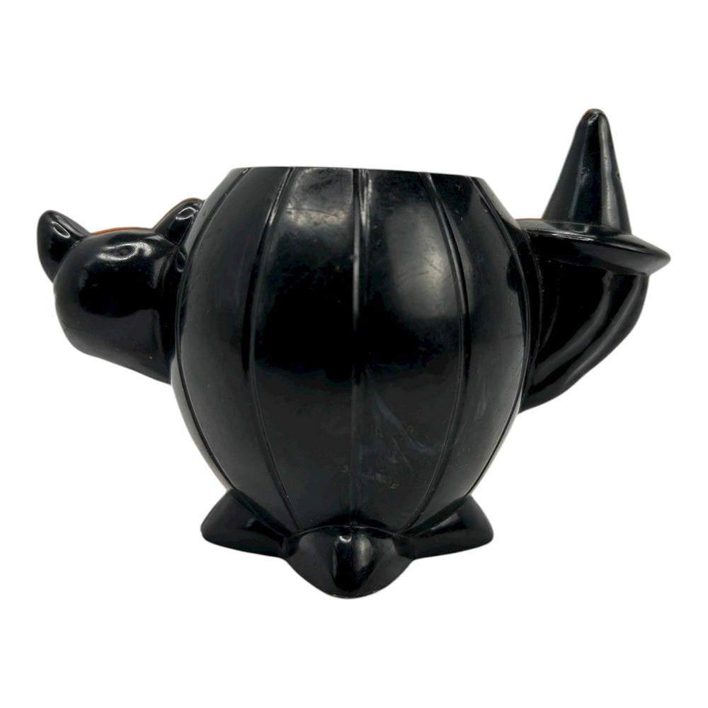 Vintage Halloween Rosbro JOL Witch Cat Candy Container | Eerie Emporium