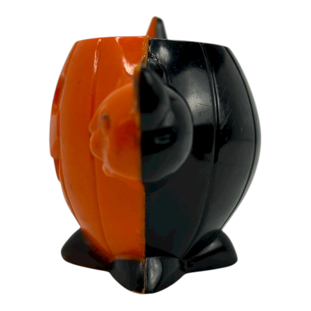 Vintage Halloween Rosbro JOL Witch Cat Candy Container | Eerie Emporium