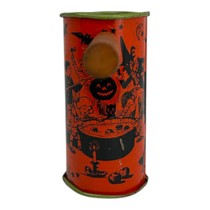 Vintage Halloween J Chein Tin Shaker Noisemaker ~ 1920s Halloween Party Scene at Eerie Emporium. 2