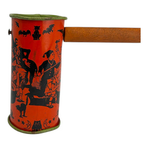 Vintage Halloween J Chein Tin Shaker Noisemaker ~ 1920s Halloween Party Scene at Eerie Emporium. 6