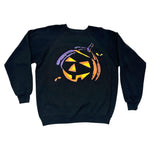 Vintage Halloween Jack-O-Lantern Crewneck Sweater Large ~ 1994 at Eerie Emporium. 