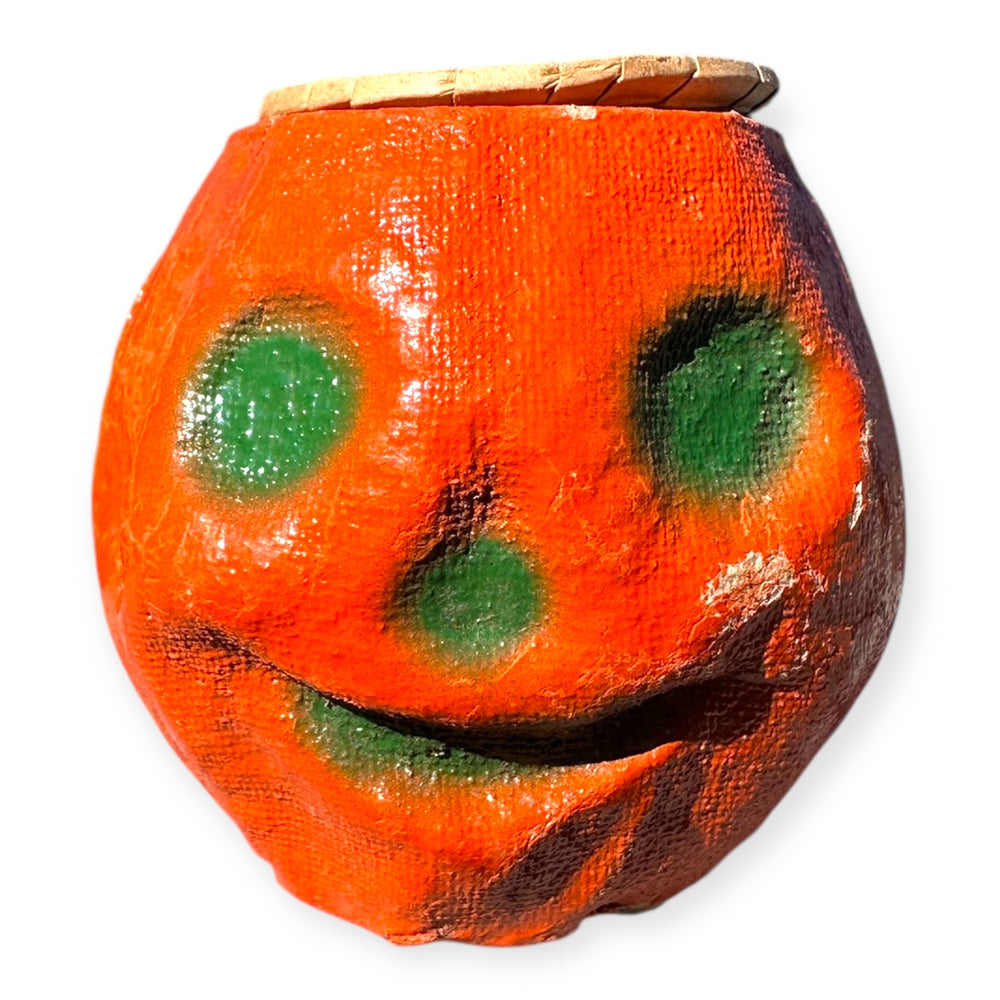 Vintage Halloween Jack-O'-Lantern Paper Mache Nut Cup | Eerie Emporium