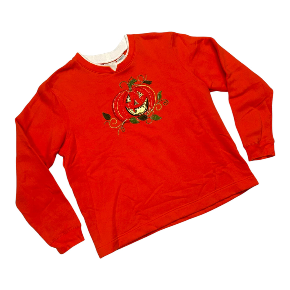 Vintage Halloween Jack-O'-Lantern Women's Crewneck 1990s / Y2K Large at Eerie Emporium. 3