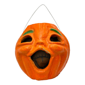 Vintage Halloween Jumbo Double Sided Paper Mache Jack-O'-Lantern ~ 1940s at Eerie Emporium. 2