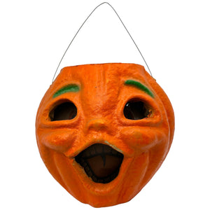 Vintage Halloween Jumbo Double Sided Paper Mache Jack-O'-Lantern ~ 1940s at Eerie Emporium. 3