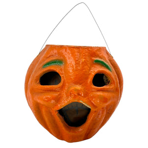Vintage Halloween Jumbo Double Sided Paper Mache Jack-O'-Lantern ~ 1940s at Eerie Emporium. 4