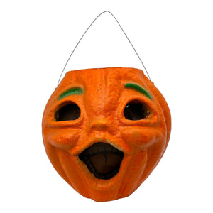 Vintage Halloween Jumbo Double Sided Paper Mache Jack-O'-Lantern ~ 1940s at Eerie Emporium. 5