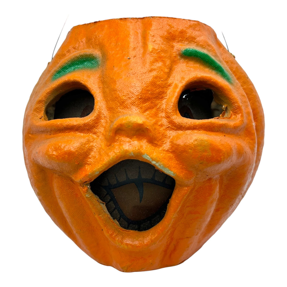 Vintage Halloween Jumbo Double Sided Paper Mache Jack-O'-Lantern ~ 1940s at Eerie Emporium. 6