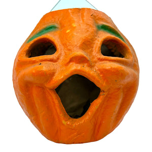 Vintage Halloween Jumbo Double Sided Paper Mache Jack-O'-Lantern ~ 1940s at Eerie Emporium. 7