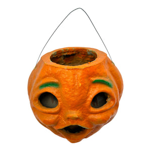 Vintage Halloween Jumbo Double Sided Paper Mache Jack-O'-Lantern ~ 1940s at Eerie Emporium. 8