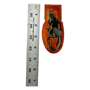 Vintage Halloween Kirchhof Tin Clicker Noisemaker with Devil ~ Made In USA ~ 1930s/1940s at Eerie Emporium. 7