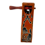 Vintage Halloween Kirchhof Tin Noisemaker Ratchet Cats Jack-O'-Lantern ~ 1940s at Eerie Emporium. 