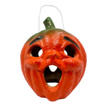 Vintage Halloween Large 2-Faced / Double Sided Paper Mache Jack-O'-Lantern With Stem ~ 1940s Choir Boy at Eerie Emporium.