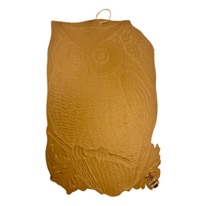 Vintage Halloween Large Beistle Owl Against Moon Heavily Embossed Diecut ~ 1930s at Eerie Emporium. 7