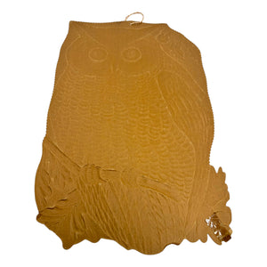 Vintage Halloween Large Beistle Owl Against Moon Heavily Embossed Diecut ~ 1930s at Eerie Emporium. 8