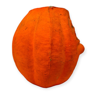 Vintage Halloween Large Paper Mache Fluorescent DayGlo Jack O' Lantern ~ Pulp Pumpkin 1960s at Eerie Emporium.