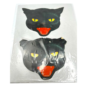 Vintage Halloween Litho Paper Black Cat Diecut Set of 2 ~ 1950s at Eerie Emporium. 10