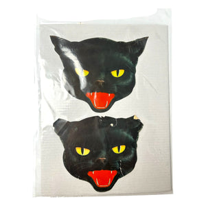 Vintage Halloween Litho Paper Black Cat Diecut Set of 2 ~ 1950s at Eerie Emporium. 11