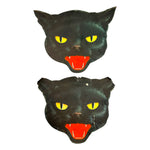 Vintage Halloween Litho Paper Black Cat Diecut Set of 2 ~ 1950s at Eerie Emporium. 