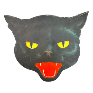 Vintage Halloween Litho Paper Black Cat Diecut Set of 2 ~ 1950s at Eerie Emporium. 4