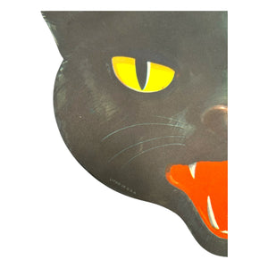 Vintage Halloween Litho Paper Black Cat Diecut Set of 2 ~ 1950s at Eerie Emporium. 6