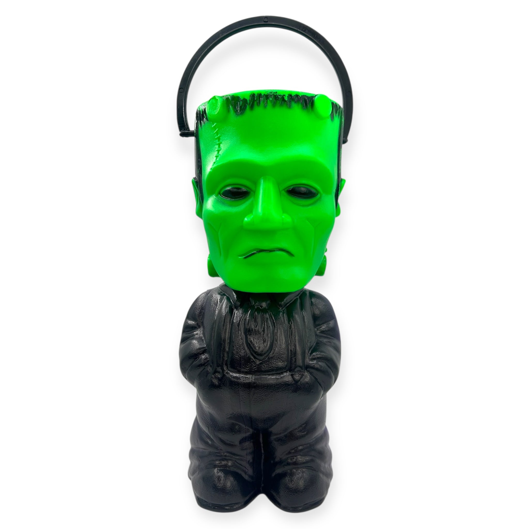 Bootleg Body Vintage Halloween Frankenstein Blow Mold Candy Bucket | Eerie Emporium