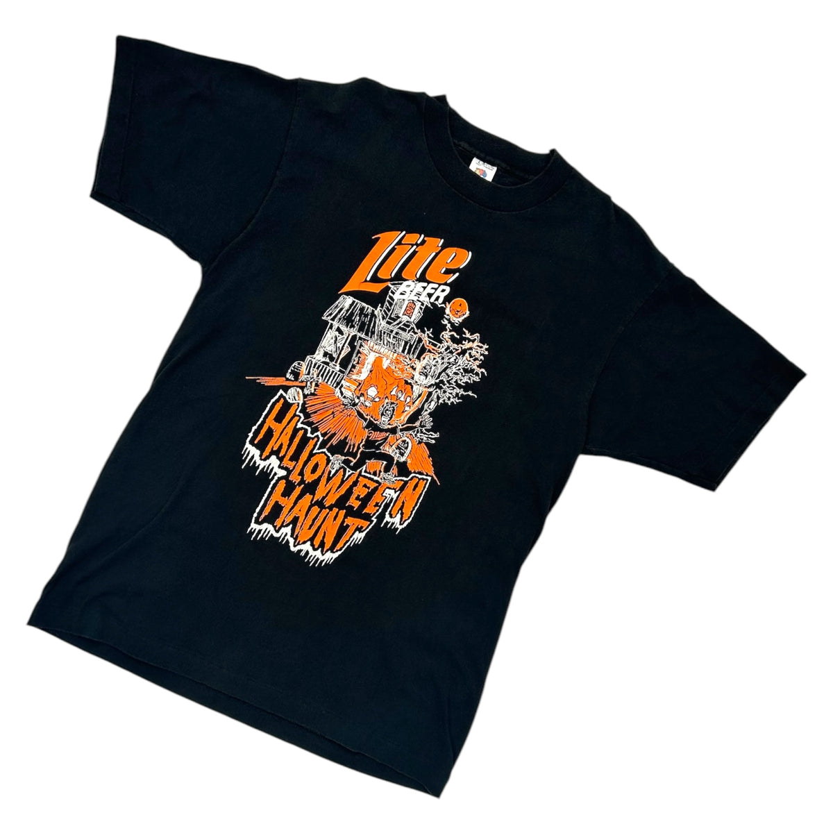 Vintage Miller Lite Halloween Haunt T-Shirt Large | Eerie Vintage Miller Lite Halloween Haunt T-Shirt Large | Eerie