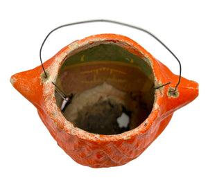 Vintage Halloween Orange Cat On Base Paper Mache Pulp Lantern ~ 1940s/1950s at Eerie Emporium. 11
