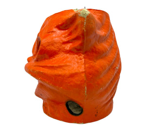 Vintage Halloween Orange Cat On Base Paper Mache Pulp Lantern ~ 1940s/1950s at Eerie Emporium. 7