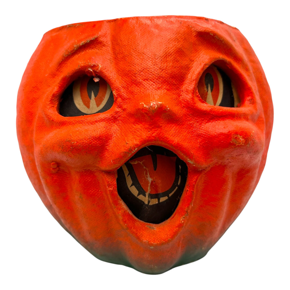 Vintage Halloween Paper Mache Jack-O'-Lantern ~ 1940s with 29 Cents Sticker at Eerie Emporium. 4