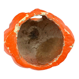 Vintage Halloween Paper Mache Jack O' Lantern ~1940s with 25 Cents Stamp at Eerie Emporium. 8