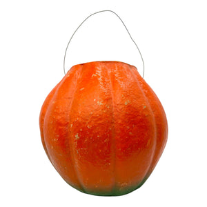 Vintage Halloween Paper Mache Jack O' Lantern with Original Face Insert 1940s at Eerie Emporium. 11