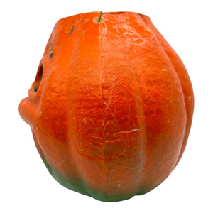 Vintage Halloween Paper Mache Jack O' Lantern with Original Face Insert 1940s at Eerie Emporium. 7