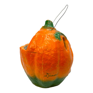 Vintage Halloween Paper Mache Lantern Jack-O'-Lantern with Original Insert ~ 1930s at Eerie Emporium. 6
