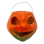 Vintage Halloween Paper Mache Pulp Jack-O'-Lantern ~ 1940s Pumpkin at Eerie Emporium.
